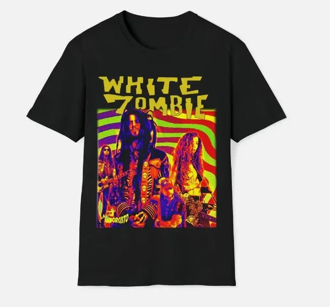 White Zombie La Sexorcisto Black T-Shirt