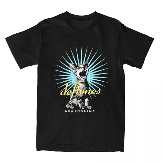 Deftones Adrenaline Promo Cat Black T-Shirt