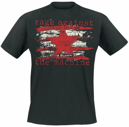 Rage Against the Machine Newspaper Black T-Shirt