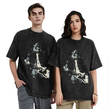 Nirvana Kurt Cobain Washed Black T-Shirt