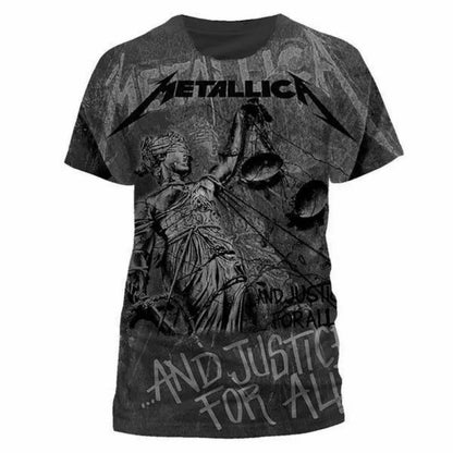 Metallica And Justice For All Printed T-Shirt